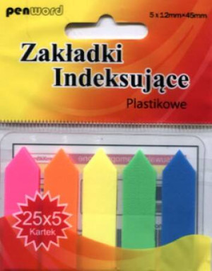 Zakładki indeksujące ZI-11 plastikowe 5x25 12mm x45mm