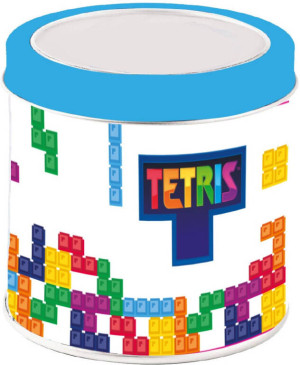 Zegarek analogowy w puszce Tetris
