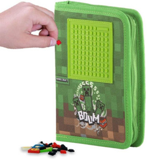 Piórnik szkolny na suwak Minecraft