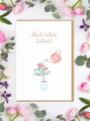 Karnet Ślub. Niech miłość kwitnie