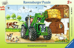 Traktor 060443. Puzzle ramkowe 15 elementów
