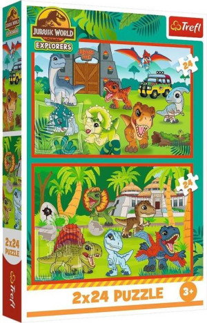 Puzzle 2x24 Małe dinozaury TREFL