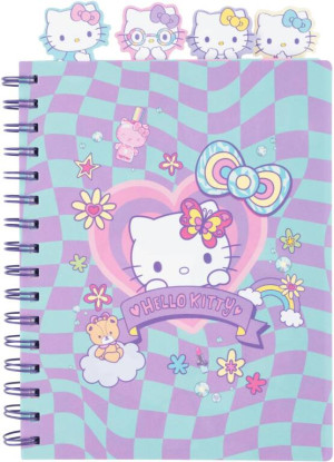 Kołobrulion A5 100k. kratka z główkami Hello Kitty pink wzór 2
