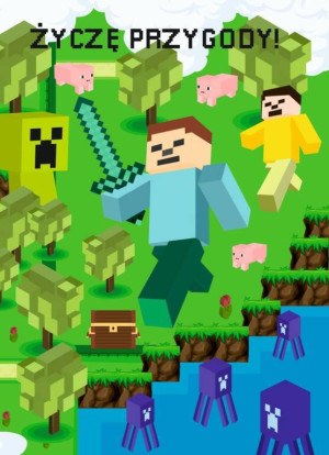 Karnet Urodzinowy Minecraft