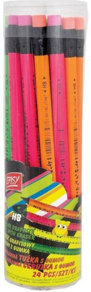 Ołówek Fluo jumbo z gumką EASY