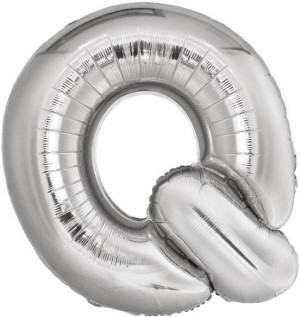 Balon foliowy litera Q srebrna 72x86cm