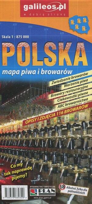 Polska. Mapa piwa i browarów 1:875 000
