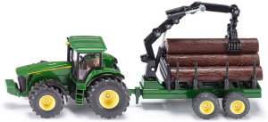 Siku. Traktor z przyczepą leśną. Farmer S1954