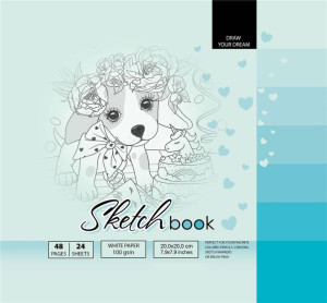 Sketchbook. Szkicownik 48 kartek. 200 x 200 mm