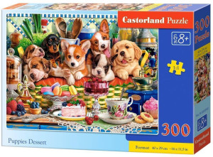 Puzzle 300 Puppies Dessert CASTOR