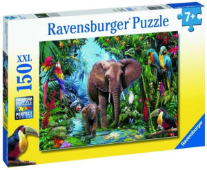 Puzzle 150 XXL. Słonie w dżungli. 129010