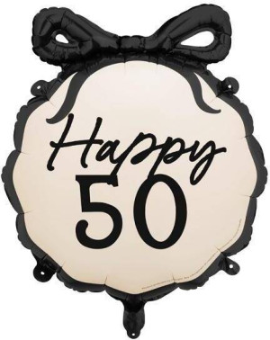 Balon foliowy pastylka Happy 50 47,5x45cm