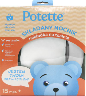 Nocnik dla dziecka i nakładka na toaletę 2w1 biało-niebieski Potette