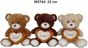 Miś z sercem 22cm MIX