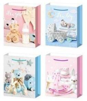 Torebka prezentowa S Baby girl boy. 1 sztuka