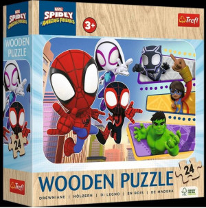 Puzzle drewniane 24 Spiday i przyjaciele TREFL