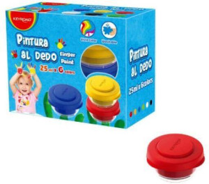 Farby do malowania palcami 6x25ml