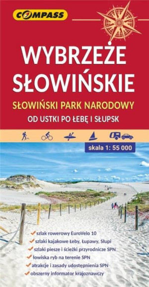 Wybrzeże Słowińskie. Słowiński Park Narodowy. Mapa 1:55 000