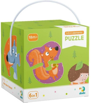 DODO. Puzzle 2-3-4. Zwierzęta leśne