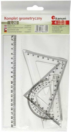 Komplet geometryczny 20 cm. 4 elementowy