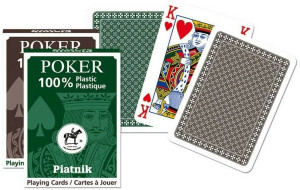 Karty pojedyncze talie plastikowe Poker