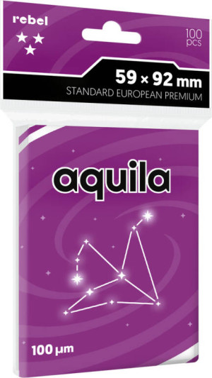 Koszulki na karty Rebel (59x92 mm) Aquila Premium, 100 sztuk