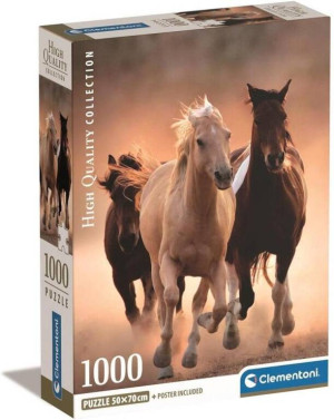 Puzzle 1000. Compact. Running Horses. 39771