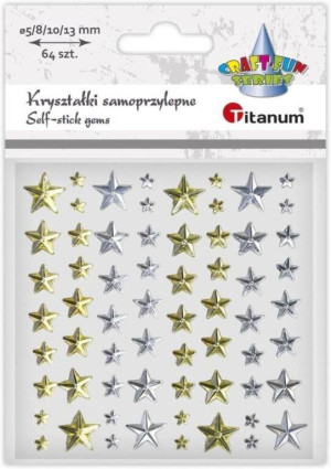 Kryształki samoprzylepne Gwiazdki mix 25szt