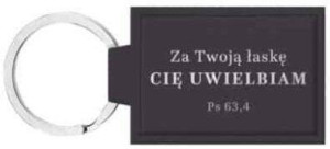Brelok skórzany. Za Twoją łaskę Cię uwielbiam