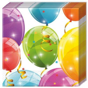 Serwetki Sparkling Balloons 33x33cm