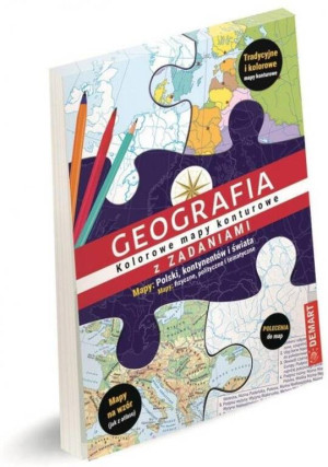 Geografia z zadaniami. Kolorowe mapy konturowe