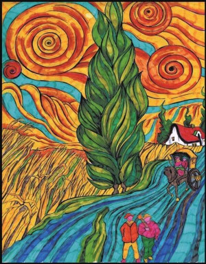 Kolorowanka welwetowa 47x35 Van Gogh. Droga z...