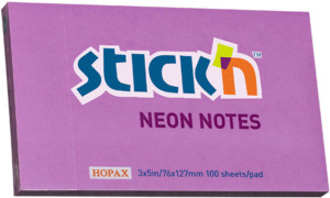 Notes samoprzylepny 127mmx76mm neon fioletowy