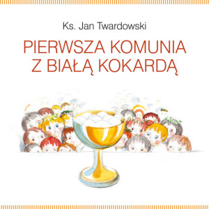 Pierwsza Komunia z białą kokardą