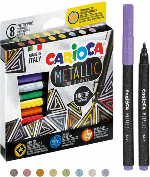 Carioca. Pisaki metaliczne, 8 kolorów