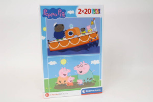 Clementoni. Puzzle 2x20. Super Kolor. Peppa Pig