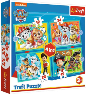 Trefl. Puzzle 4w1. Psi Patrol