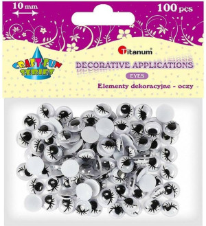 Elementy dekoracyjne oczy samoprzylepne 10mm