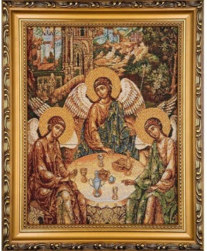 Obraz Haftowany Trójca Św. Rublowa 22x27,5cm