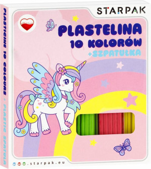 Plastelina 10 kolorów falista ze szpatułką Unicorn