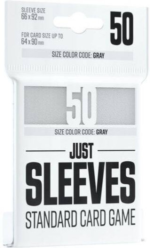 Gamegenic: Just Sleeves - Standard Card Game Sleeves (66x91 mm), Białe, 50 sztuk