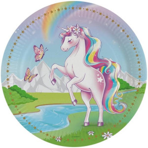 Talerze owalne papierowe 23cm 8szt