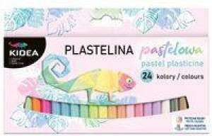 Plastelina 24 kolory pastelowe KIDEA