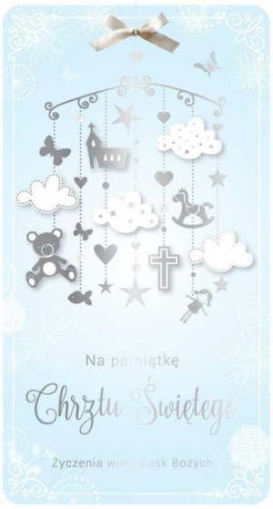 Karnet PM-079 Chrzest (niebieski)