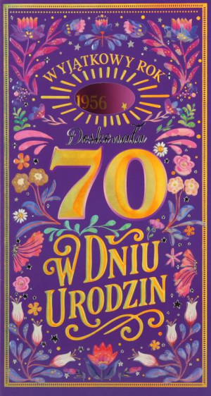 KARNET URODZINY 70 DL Z KOP PD HM200-3619
