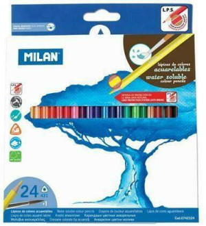 Kredki Milan ołówkowe akwarelowe 24 kolory