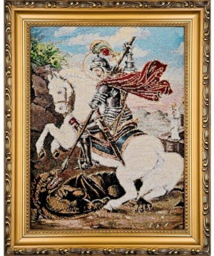 Obraz Haftowany Św. Jerzy 22x27,5cm