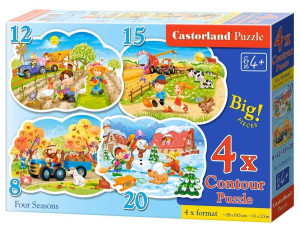 Castorland. Puzzle 4w1. Cztery pory roku. Four Seasons