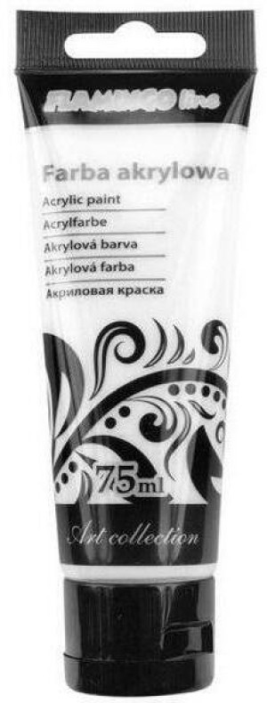 Farba akrylowa biała w tubie tubka 75ml, biały