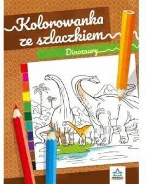 Kolorowanka ze szlaczkiem. Dinozaury